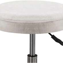 Round Bar Stool Covers Solid Color Stool Seat Covers Dustproof Slipcovers For Swivel Chairs Or Barstools - White - View 6