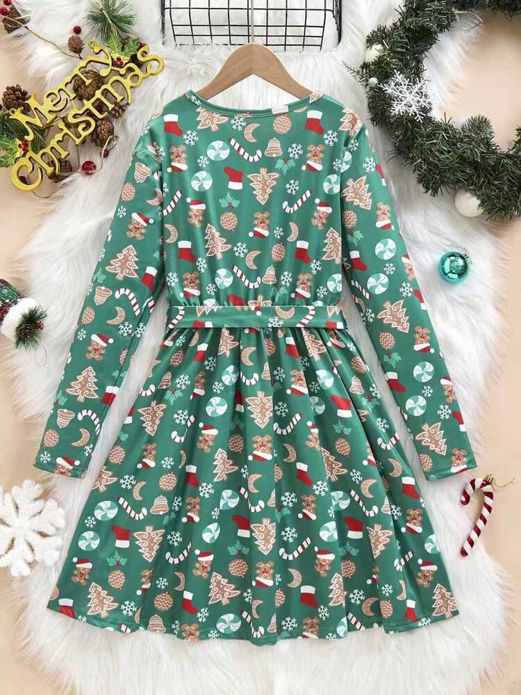 green long sleeve christmas dress Margaret Long Sleeve Smocked Christmas Dress