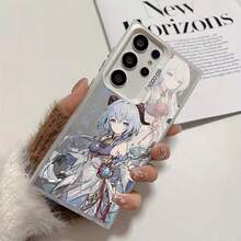 Funda de teléfono de color degradado resistente y dura de anime plateado de  Girl compatible con Samsung Galaxy S25 S24 S23 S22 S21 S20 S30 Ultra FE Plus 5G Note 20 S25Ultra S24Ultra S23Ultra S22Ultra S21Ultra, accesorios de moda lindos y modernos para smartphones, funda protectora, bolsa de teléfono, último color fresco, sensación mate plateada - Mezcla de colores - Ver 3