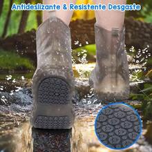 Cubre Zapatos Impermeable Lluvia para Hombre y Mujer, Silicona Cubrezapatos de Lluvia, Funda de Zapato Reutilizable, Cubierta de Silicona Antideslizante para Los Das de Lluvia - L[37-39] - Ver 7