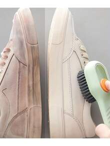 1 件可悬挂软毛清洁刷，带自动液体分配器 - 塑料鞋和洗衣刷，内置孔，方便存放，非常适合运动鞋和家居清洁，鞋清洁工具 | 软毛刷 | 耐用塑料刷，鞋清洁剂