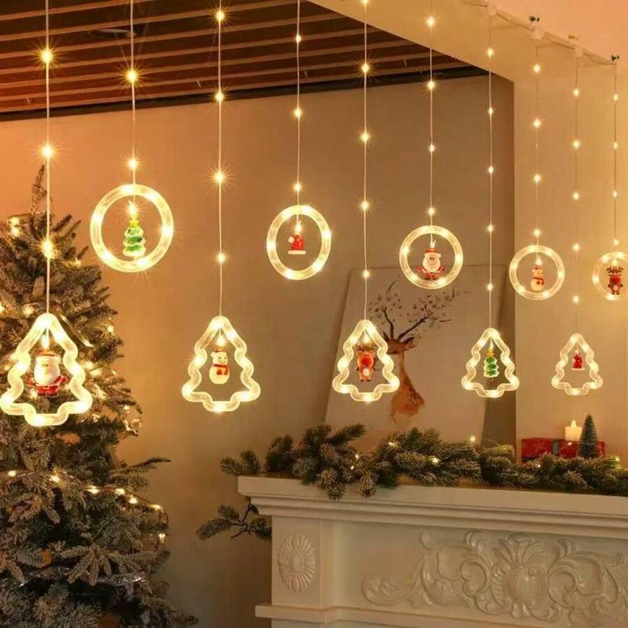 Serie de Luces LED USB Trasparentes con Motivos Navideños para Exteriores e Interiores - Multicolor - Ver 1