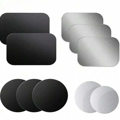 金属片圆盘，适用于磁性车载手机支架，薄铁片贴纸圆盘，适用于磁性平板电脑桌面手机车载支架，圆形，兼容、安卓手机，生日礼物，送给家人、朋友的礼物，生日驾驶汽车配件，承重力强。