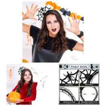 Halloween Spider Web Headband, Black Lace Hairband, Gothic Cosplay Costume Accessory Women Hair Accessories Black - Black - View 1