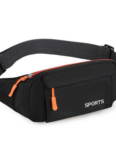1pc2025 New Black High-Quality Waist Bag Crossbody Bag Sports Bag Shoulder Bag Portable Zipper Capacity Is Considerable Pouch