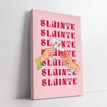 1pc Vintage Irish Cheers Bar Cart Wall Art - "Slainte Slainte Slainte" Cocktail Print, Unframed Canvas Poster For Home, Living Room, Bedroom Decor, Perfect Gift For Irish Expat Friends, Irish Home Decor - Multicolor - View 13