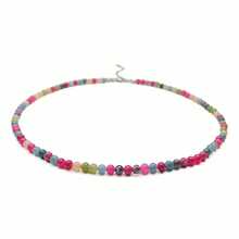 Collar de cuentas de piedras naturales de colores para la dopamina de las mujeres, joyería de de contraste vibrante, recomendación de regalo de cumpleaños
