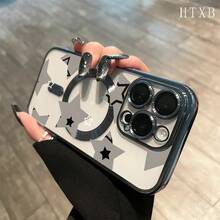 Este teléfono con lentes todo en uno y acabado electrochapado magnético admite carga inalámbrica magnética y es compatible con phone 16 Pro Max, 16, 15 Pro, 14, 14 Plus/14 Pro Max, 13, 13 Pro, 12 Pro, 11/11 Pro y la serie Pro. Es un excelente teléfono para amigos, cumpleaños y festividades. - Plateado - Ver 6
