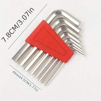 Clé hexagonale plate en forme de L, en acier 45# zingué, traitée thermiquement et durcie. Accessoire d'outil mécanique