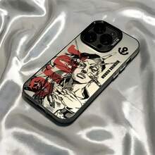 Funda para teléfono con diseño moderno de personaje de compatible con modelos de 17, 16E, 16, 15, 14, 13, 12, 11 Pro X RXS 8 Plus.Presenta un acabado mate, diseño anti-caídas y estampados de dibujos animados, proporcionando una protección elegante para smartphones.Es17 17promax. - Negro - Ver 3