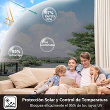 pelicula para cubrir ventana, Pelicula Ventanas Sol 50*200cm, Iene Con 3 Herramientas de Instalacin, Vidrio Protector Privacidad Espejo Una Direccin Anti 99, Para Sala Cocina plata, 50*200cm - azul + 50*200cm - Ver 3