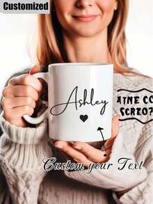 Personalized Coffee Mugs Customized Ceramic Mugs With Your Text, Custom Mr Mrs Coffee Mugs, Husband And Wide Mugs, Bride And Groom Set, New Wife GiftCustomized Advertising Mugs For Coffee Shops 11 Oz Mugs