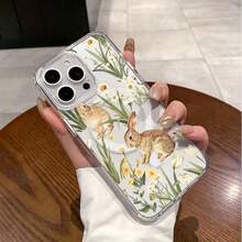 Funda magnética para phone 11/12/13/14/15/16/Pro Max. Diseño con conejito de Pascua clásico. Resistente, compatible, a prueba de golpes, de silicona. Elegante, duradera y fácil de usar - transparente - Ver 6