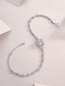 925 Sterling Silver Moissanite Diamond Bracelet For Women, Hypoallergenic, High-End, Suitable For Proposal, Engagement, Wedding, Valentine's Day, Anniversary, Birthday, Party, Daily Wear, Fashionable And Versatile