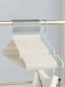 20/10 Piece Pack, Non-Slip Heavy Duty Hanger, (15.75" X 7.87"), Black Non-Slip Heavy Duty Hanger, Bedroom Supplies, Storage Supplies, Bedroom And Wardrobe Quality Durable Storage Solution - No Strenuous Hanging, Space Saving Design, Perfect For Life,Room Decoration