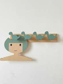 1 pieza Gancho de pared con forma de dinosaurio, decoración del hogar creativa, estilo nórdico, adecuado para la habitación de los niños