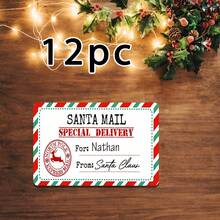 6/12/24pcs Customized Christmas Gift Paper Sticker Labels, Personalized Text Customization, Christmas Gift Labels, Couple, Friend And Family Gift Sticker Labels - Multicolor - View 10