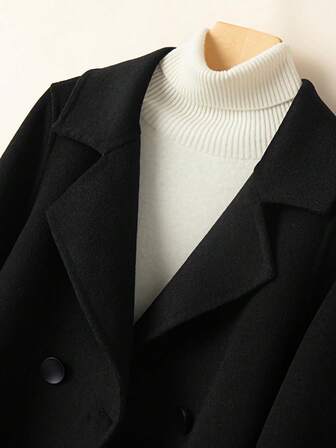 Höst/vinter Ny dubbelsidig överrock, Casual