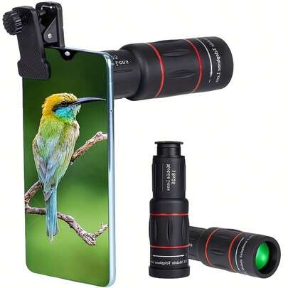 High Power 18x25 Monocular Telescope With Phone Adapter With Lens Waterproof