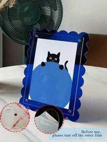 1个彩色亚克力磁性相框 - 双面展示带支架，7英寸可折叠设计，可横竖摆放 - 现代家居装饰 | DIY相框，可拆卸，灵活使用 - 彩色 - 查看 9