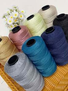 400g/4pcs Polyester Yarn Assortment, Suitable For Crocheting Hats, Bags, Accessories & Decorations - Multicolor - View 10