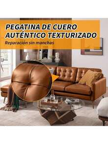 Kit de Parches Reparadores de Piel,Parche Autoadhesivo,Piezas ReparacióN Pegatinas,para Restaurar ArtíCulos De Piel Como SofáS, Sillas, Bolsos, Etc. 50 X 200 (Negro) - marrón claro - Ver 2