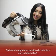RCA Tetera de Vidrio Eléctrica RC-328 con Luz LED, Capacidad de 1.8 Litros, Apagado Automático, Resistente al Calor, Asa Fría, Base de Acero Inoxidable y Protección Sobrecalentamiento. - Tetera - Ver 3