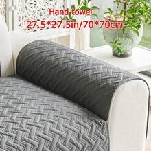 1pc沙发垫 四季通用纯色 防宠物抓沙发保护垫 宠物朋友沙发套 沙发垫 卧室办公室客厅家具保护套 家居装饰（枕套、靠背、手套需单独购买） - 深灰色 - 查看 14