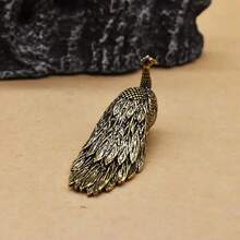 Brass Vintage Peacock Statue, Handmade Miniature Sculpture, Suitable Home And Office Decoration - Halloween,, Or Birthday Gifts.No Power Required;Exquisite Carved Collectible, Essential Holiday Decoration Animal Lovers, Idea, Holiday Decoration, Vintage Decoration, Elegant Sculpture, Brass Statue, Fine Craftsmanship, Collectible Figurine, Miniature Model, Home Decorator, Holiday Decorator - 黃銅-孔雀 - 查看 5