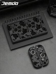 1 pieza Funda protectora con diseño de rosa negra para Nintendo Switch2(2025)/Switch OLED/Switch NS, accesorios para Switch Lite, cubierta resistente a los arañazos, el mejor regalo para jugadores de Switch - Multicolor - Ver 1