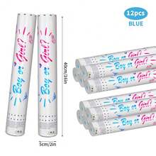 Confetti Popper For Parties - Blue Gender Reveal Confetti To Announce Reveal Parties, Perfect For Celebration Surprises & Photo Moments - Blue - View 7