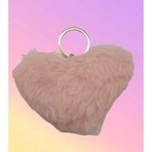 Cute Heart-Shaped Pom Pom Pendant, Adorable Plush Keychain Bag Charm, Multifunctional Decorative Gift, Girly Christmas Present - Holiday Atmosphere - Sweet Scene - Multicolor - View 17