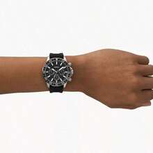 Ceas bărbătesc cu cuarț, silicon, cu trei ace, carcasă din oțel inoxidabil/oglindă din sticlă BQ2494/BQ2498/BQ2499