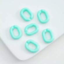 50 قطعة من وصلات السلسلة البلاستيكية بشكل قلب ودائرة مفتوحة لصنع المجوهرات DIY وإكسسوارات الهاتف، مناسبة كهدية لصديق