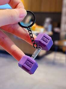 1个健身运动系列钥匙扣，哑铃造型创意钥匙圈，背包挂件钥匙扣，汽车钥匙扣，情侣朋友礼物，装饰包包配件，色彩缤纷，学生书包配件，送给运动爱好者的完美礼物，圣诞节包包挂饰，汽车配件，送给老师、姐妹的礼物创意 - 彩色 - 查看 9