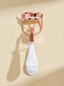 1 Set Stainless Steel Eyelash Curler With 10 Replacement Pads, White Handle Rose Gold Manual Eyelash Curler, Continuous Curling Without Pinching, Makeup Tool, Beauty Tool, Eye Tool, False Eyelash Tool, Easy To Replace Pads, Durable, Unisex, Suitable For Home And Commercial Distribution - Multicolor - View 7