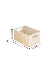 1pc Desktop Storage Box, Snacks, Miscellaneous Items, Cosmetics Box, Student Dormitory Storage Basket, Storage Box, Folding Storage Box - Multicolor - View 7