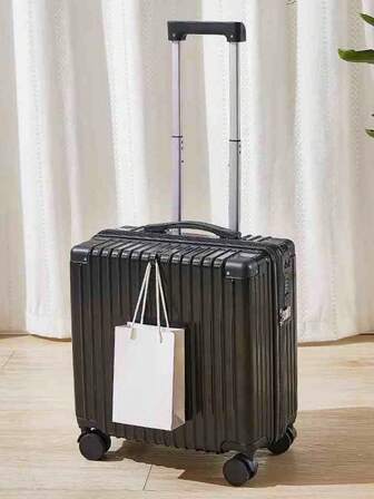 18-Inch Fashionable Carry-On Luggage, Lightweight Suitcase With Hooks, Practical And Stylish, Suitable For Men And Women