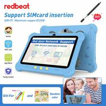 Redbeat B1 6GB (2+4)RAM 32GB ROM (TF Expansion 512GB) WiFi Tablet Supports SIM Card, Shockproof Case, Dual Camera, Parental Control, Kids App PreInstalled, Great Gift For ChildrenDual-Channel, Long Battery Life Kids Tablet 7 Inch Christmas Gifts For Children - 藍色 - 查看 1