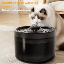 Fuente de agua automática para mascotas con alimentación USB de 1800ml, tazón de agua para gatos y perros con filtro, ventana de nivel de agua, fácil de limpiar, dispensador de agua para gatos de interior - Multicolor - Ver 6