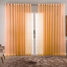 Charm Checkered Voile Living Room Curtain Decoration 4.00x2.80 - 鮭魚 - 查看 5