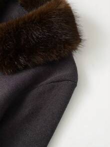 秋冬款细羊绒混纺针织有领开衫 - 深灰色 - 查看 5