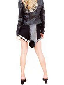 人造毛皮狐狸/狼尾巴，动物狗毛尾巴配饰，适用于万圣节派对角色扮演