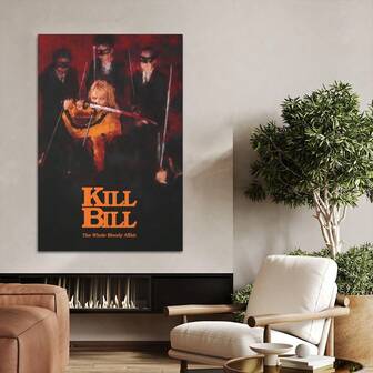 1 件现代电影海报帆布壁画 - 复古前卫设计，适用于客厅、卧室、办公室、餐厅、酒吧、浴室、艺术印刷、墙壁艺术海报，无框架