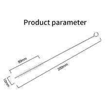 1PC Stainless Steel Cup-Style Straw Cleaning Brush, With Nylon Bristles On A Narrow Tube, For Reusable Straw Cleaner, Suitable For 40/30/20 Oz Glass Cups, For Flexible Pipe Cleaner For The Straw And Nozzle, Durable And Rust-Proof Cleaning Brush, Easy To Use And Clean, Very Suitable For Stainless Steel, Plastic And Silicone Straws. - Bạc - Xem 7