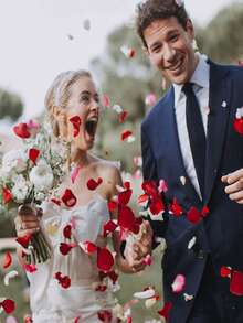 1000 piezas de pétalos de rosa artificiales, pétalos de flor de rosa de seda roja, adecuados para noche romántica, boda, propuesta, decoración floral de aniversario - Multicolor - Ver 6