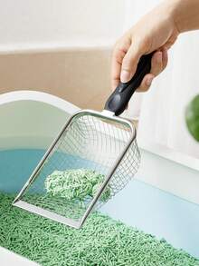 Stainless Steel Cat Litter Shovel Small Hole Bentonite Mineral Sand Rutin Chicken Shovel Filter Shovel Pet Supplies