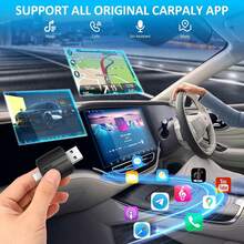 Apple CarPlay Wireless Adapter, Convert Wired To Wireless CarPlay, Plug And Play, Dual Head Wireless Android Car Car Adapter, Bluetooth Car Play Wireless Adapter For IPhone/Android