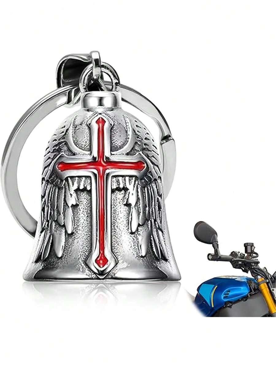 Motorcycle Keychain With Lucky Charm, Motorcycle Bell Protector, Motorcycle Bell Protector, Motorcycle Bell Protector, Motorcycle Bell Protector - Red - View 1