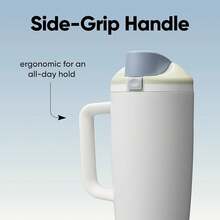 Tumbler Insulated Stainless Steel Bottle With Built-In Straw And Side Handle, Travel, Work, School, And Sports, 40oz,, Leak Proof, Black Cherry - 冰冷微風 - 查看 5